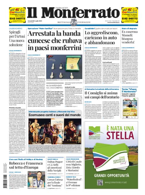 Il Monferrato - Edizione 57 del 28/07/2023